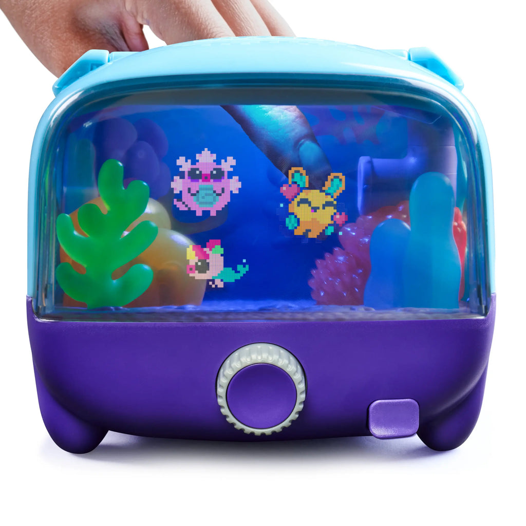 BITZEE Interactive Digital Aquarium Fish Tank Kids Toy, 30 Virtual Fish, Large Display, LED Lights, Touch-Response Electronic Pets, Engaging Fun Cool Gifts for Kids Ages 5+ (Birthday)