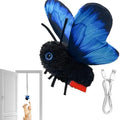 Interactive Electric Butterfly & Bluebird Cat Teaser Toy, 3 Smart Flying Modes, USB Rechargeable Hanging Toy with Washable Cover for Indoor Cats, Teaser Toys