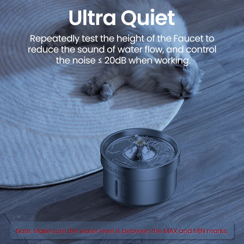 Stainless Steel Pet Drinking Fountain Auto Cat Water Fountain Smart Pet Water Dispenser with Pump for Dog Cat Drink Bowl