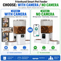 Frienhund Dual Camera Smart Pet Feeder – CHOOSE: with CAMERA / NO CAMERA, with 7L Dry Food Capacity, 1080P HD Monitoring, Night Vision, App Remote Control, Timed & Portion Feeding, Dual Stainless Steel Bowls for Multi-Pet Homes, Dual Bowls