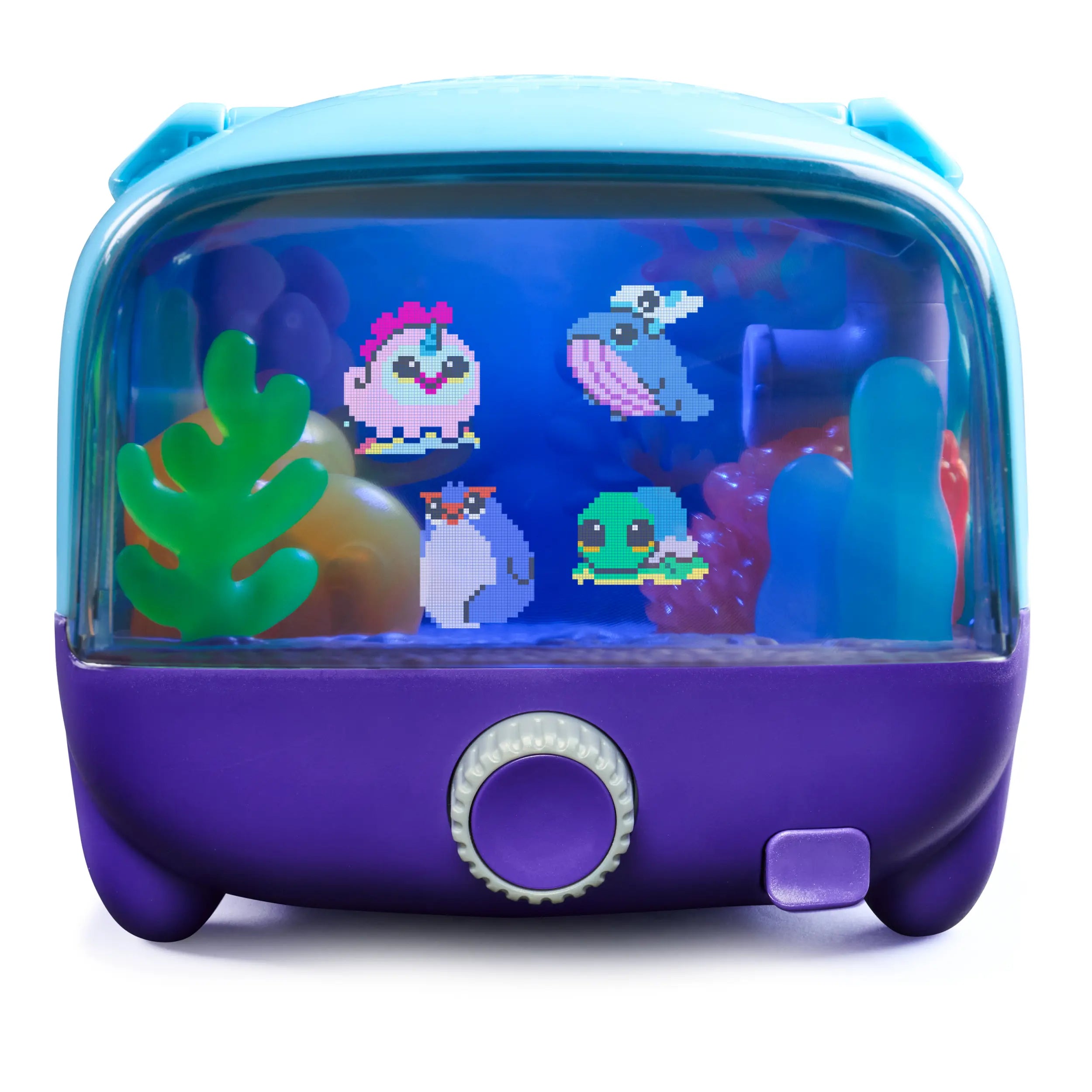 BITZEE Interactive Digital Aquarium Fish Tank Kids Toy, 30 Virtual Fish, Large Display, LED Lights, Touch-Response Electronic Pets, Engaging Fun Cool Gifts for Kids Ages 5+ (Birthday)