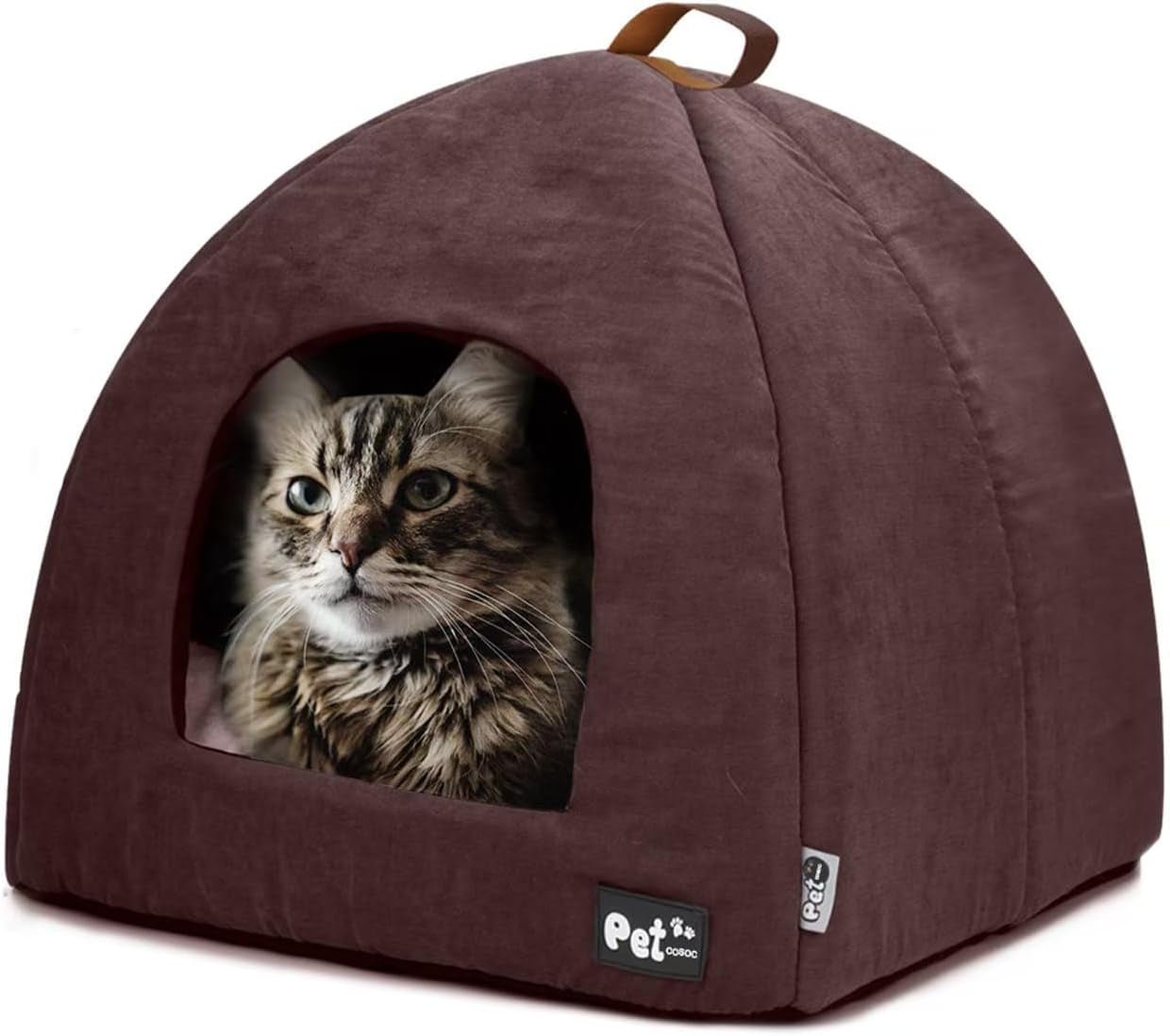Premium Pet Beds for Cats and Small Dogs, Cat Bed Cave, Cat House, Enclosed Small Animal Bed, Covered Cat Bed, Indoor, Cat Tent, Kitten Bed, Cat Hut with Removable Washable Cushioned Pillow